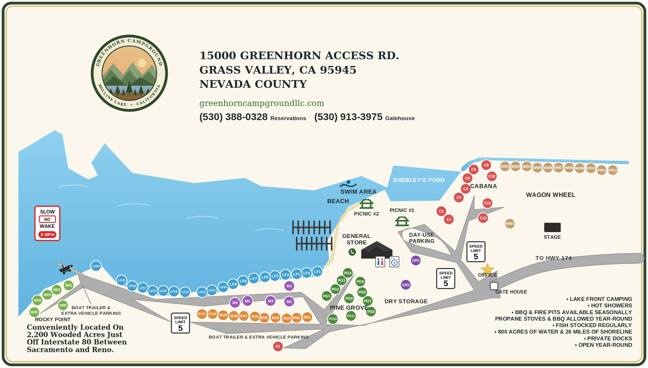 Greenhorn Campground map